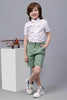 One Friday Kids Boys Green Cotton Shorts - One Friday World