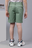 One Friday Kids Boys Green Cotton Shorts - One Friday World