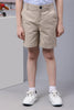 One Friday Kids Boys Beige Cotton Shorts - One Friday World