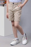 One Friday Kids Boys Beige Cotton Shorts - One Friday World