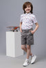 One Friday Kids Boys Grey Cotton Shorts - One Friday World