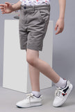 One Friday Kids Boys Grey Cotton Shorts - One Friday World