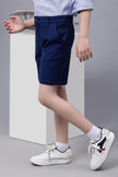 One Friday Kids Boys Royal Blue Cotton Shorts - One Friday World