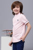 One Friday Kids Boys Pink Mandarin Collar Cotton Shirt - One Friday World