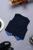 One Friday Infant Boys Navy Blue Cotton Waist Coat With Front Pockets - One Friday World