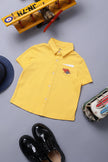 One Friday Baby Boys Yellow Cotton Half Sleeves Shirt - One Friday World