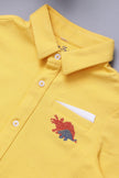 One Friday Baby Boys Yellow Cotton Half Sleeves Shirt - One Friday World