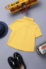 One Friday Baby Boys Yellow Cotton Half Sleeves Shirt - One Friday World