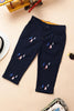 One Friday Baby Boys Navy Blue Cotton Embroidered Trouser - One Friday World