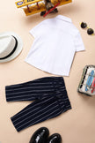 One Friday Baby Boys Striped Waistcoat and Trouser Set with Shirt - One Friday World