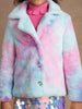 One Friday Kids Girls Mulitcoloured Fur Overcoat