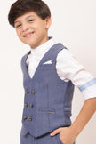 One Friday Azure Boys' Waistcoat - One Friday World