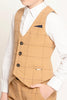 One Friday Beige Checks Waist Coat - One Friday World