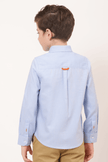 One Friday Varsity Chic Powder Blue Full Sleeves Shirt for Boys - One Friday World