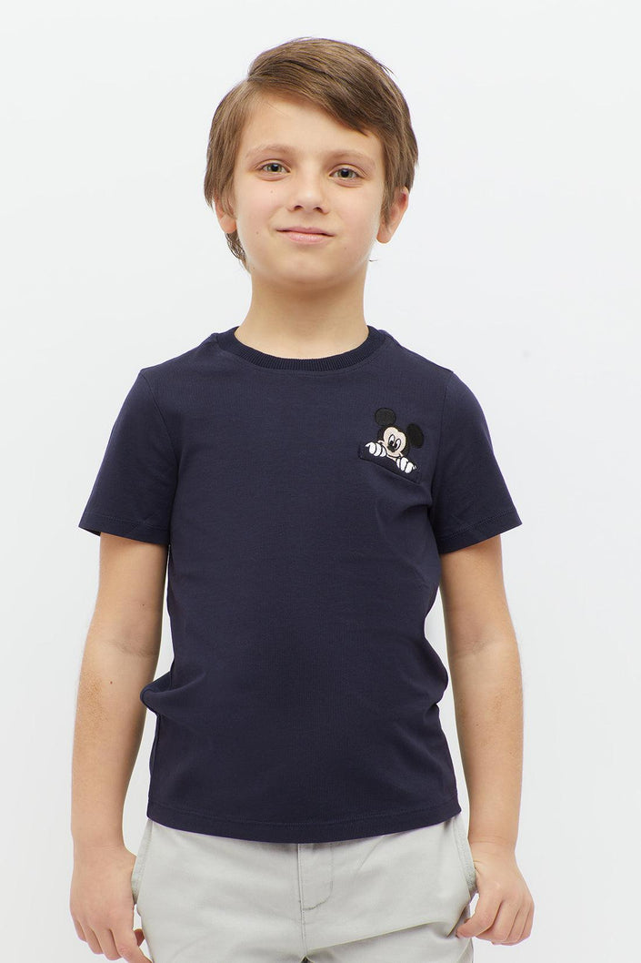 One Friday Navy Blue Relaxed Tee - One Friday World