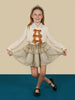 One Friday Kids Girls Gold Stripes Skirt