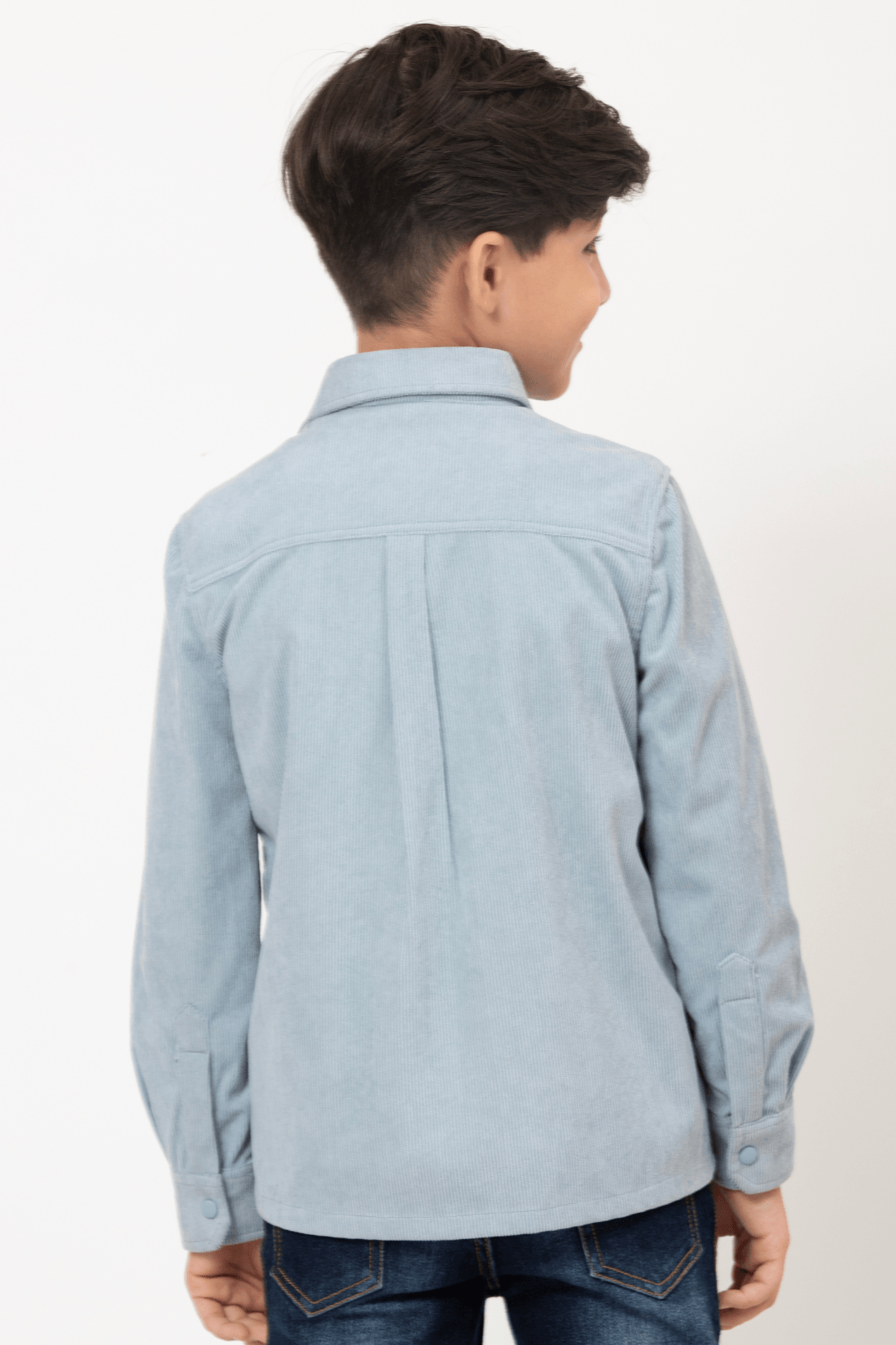 One Friday Varsity Chic Classic Blue Shirt for Boys - One Friday World