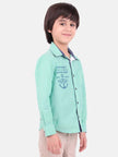 One Friday Kids For Boys Green Anchor Shirt - One Friday World