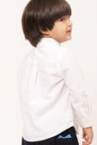 One Friday Baby Boys Off White Woven Cotton Shirt - One Friday World