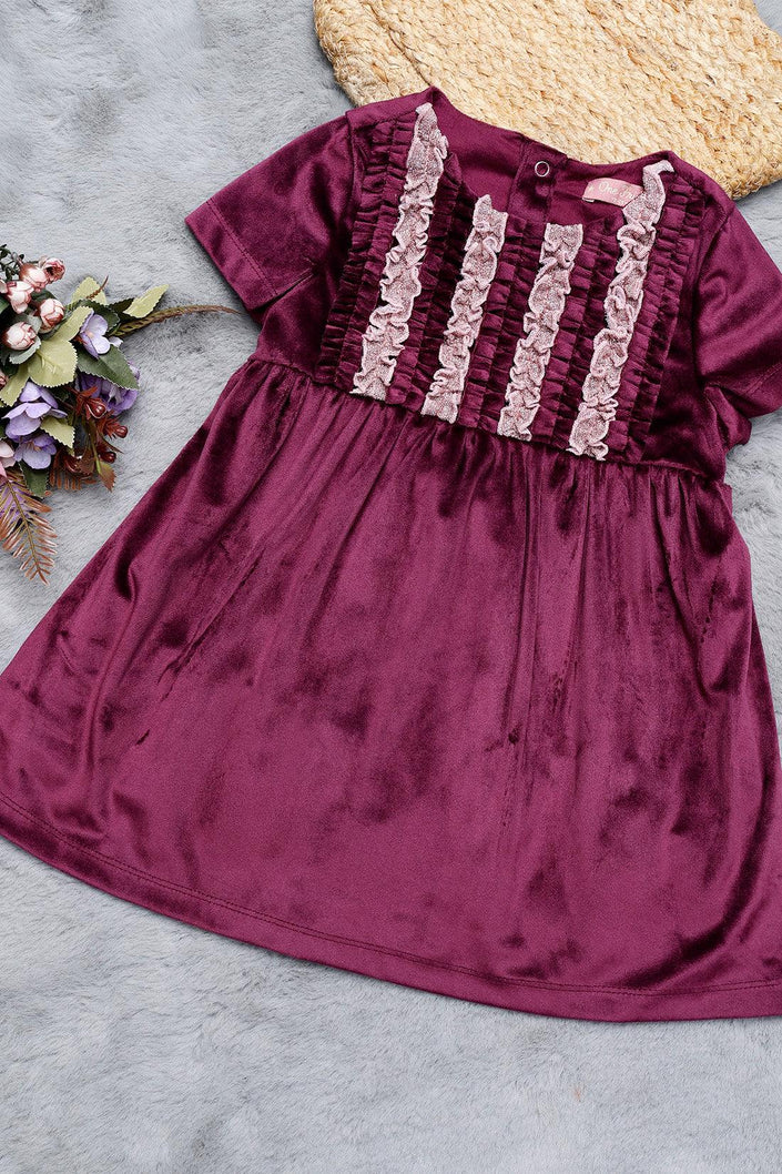 One Friday Kids Girls Burgundy Dress - One Friday World