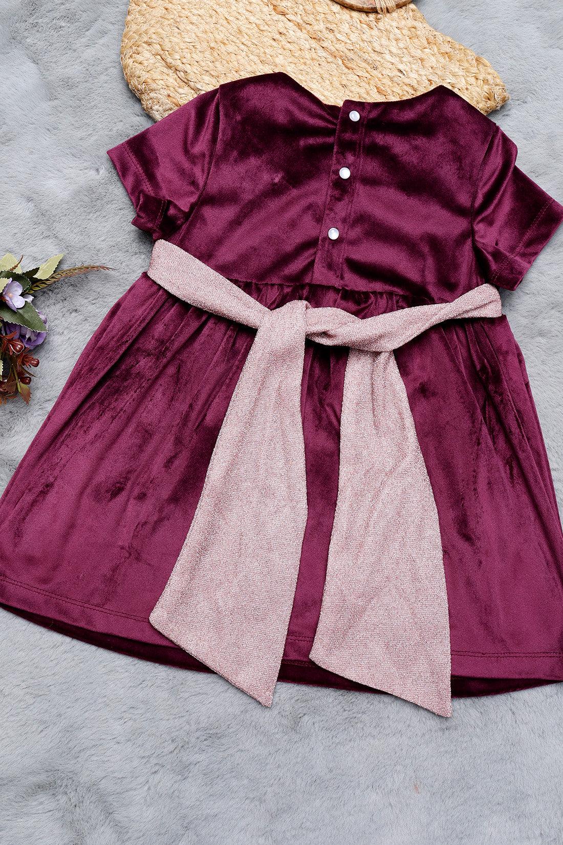 One Friday Kids Girls Burgundy Dress - One Friday World