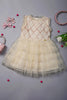 One Friday Kids Girls Sequined & Frilled Cream Dress - One Friday World