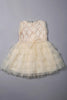 One Friday Kids Girls Sequined & Frilled Cream Dress - One Friday World