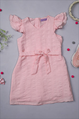 One Friday Kids Girls Baby Pink Straight Dress - One Friday World