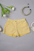 One Friday Girls Lemon Check Hot Shorts - One Friday World