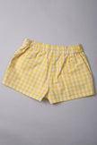 One Friday Girls Lemon Check Hot Shorts - One Friday World