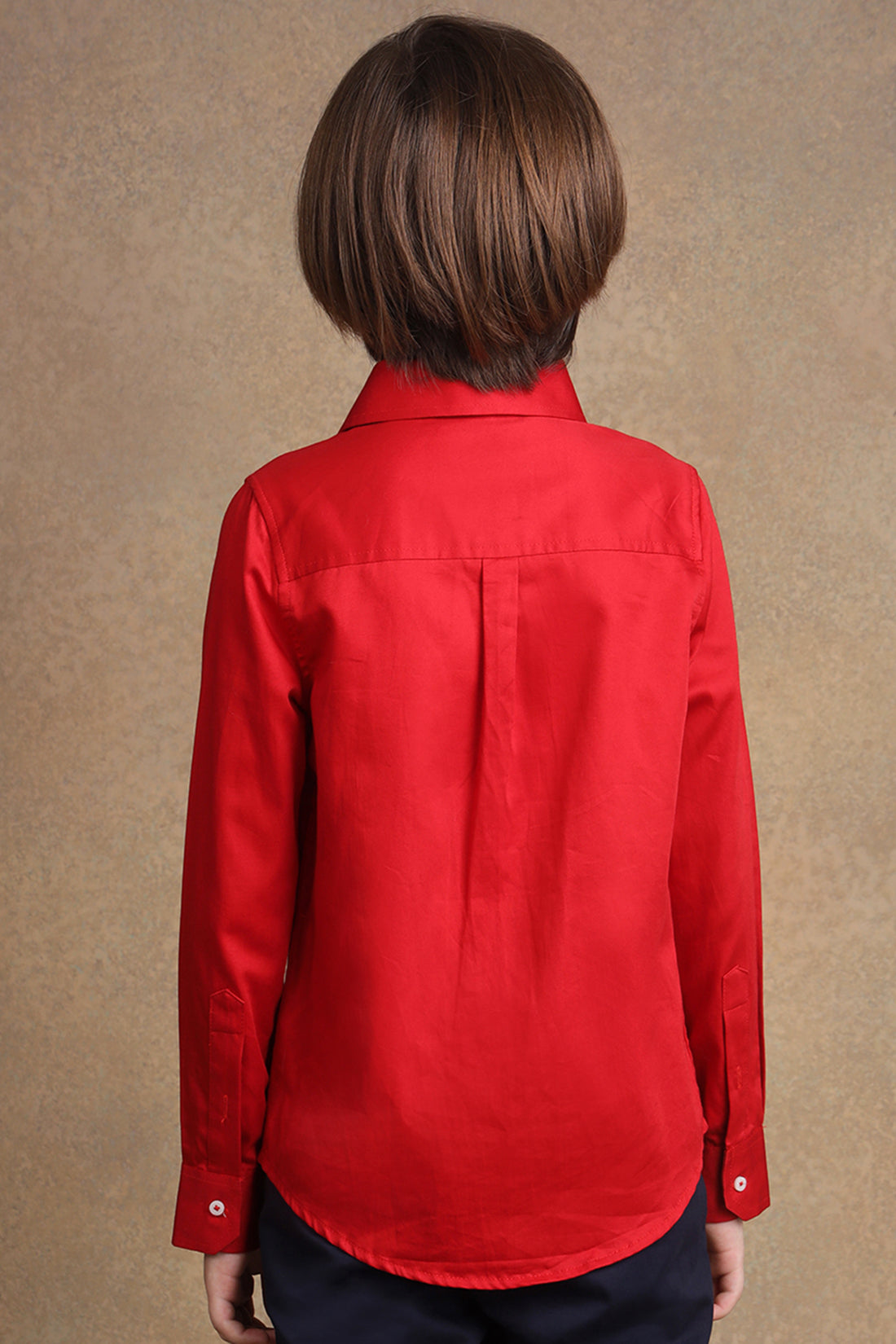 One Friday Kids Boys Red Collared Shirt