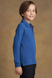 One Friday Kids Boys Blue Solid T-shirt