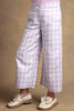 One Friday Kids Girls Lilac Checks With Sequence Trouser