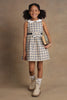 One Friday Kids Girls Beige Checks Dress