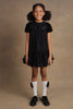 One Friday Kids Girls Black Sequinned Embroidered Dress