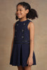 One Friday Kids Girls Navy Blue Winter Dress