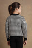 One Friday Girls Black Checks Sweater