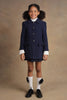 One Friday Kids Girls Navy Blue Long Blazer