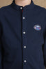 One Friday Kids Boys Navy Blue Mandarin Collar Shirt