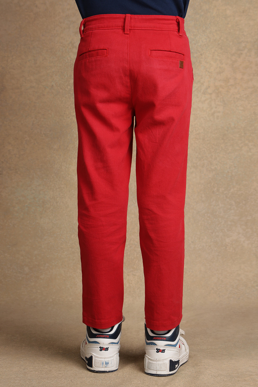 One Friday Kids Boys Red Solid Trouser