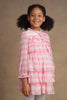 One Friday Kids Girls Pink & White Checkered Frill Dress