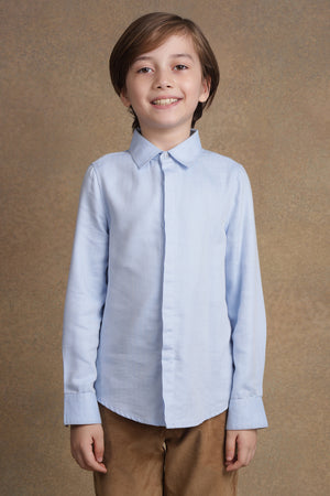 One Friday Kids Boys Blue Formal Full sleeves Shirt