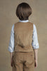 One Friday Kids Boys Camel Coloured Waist Coat