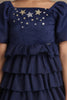 One Friday Kids Girls Navy Blue Solid Dress