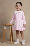 One Friday Baby Girls Pink & White Check Dress