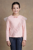 One Friday Kids Girls Pink Solid Top