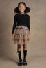 One Friday Kids Girls Beige Layered Skirt