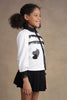 One Friday Kids Girls Black & White Laced Top