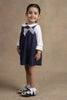 One Friday Baby Girls Blue Solid Dress With Top