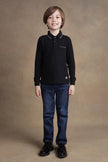 One Friday Kids Boys Black Solid T-shirt